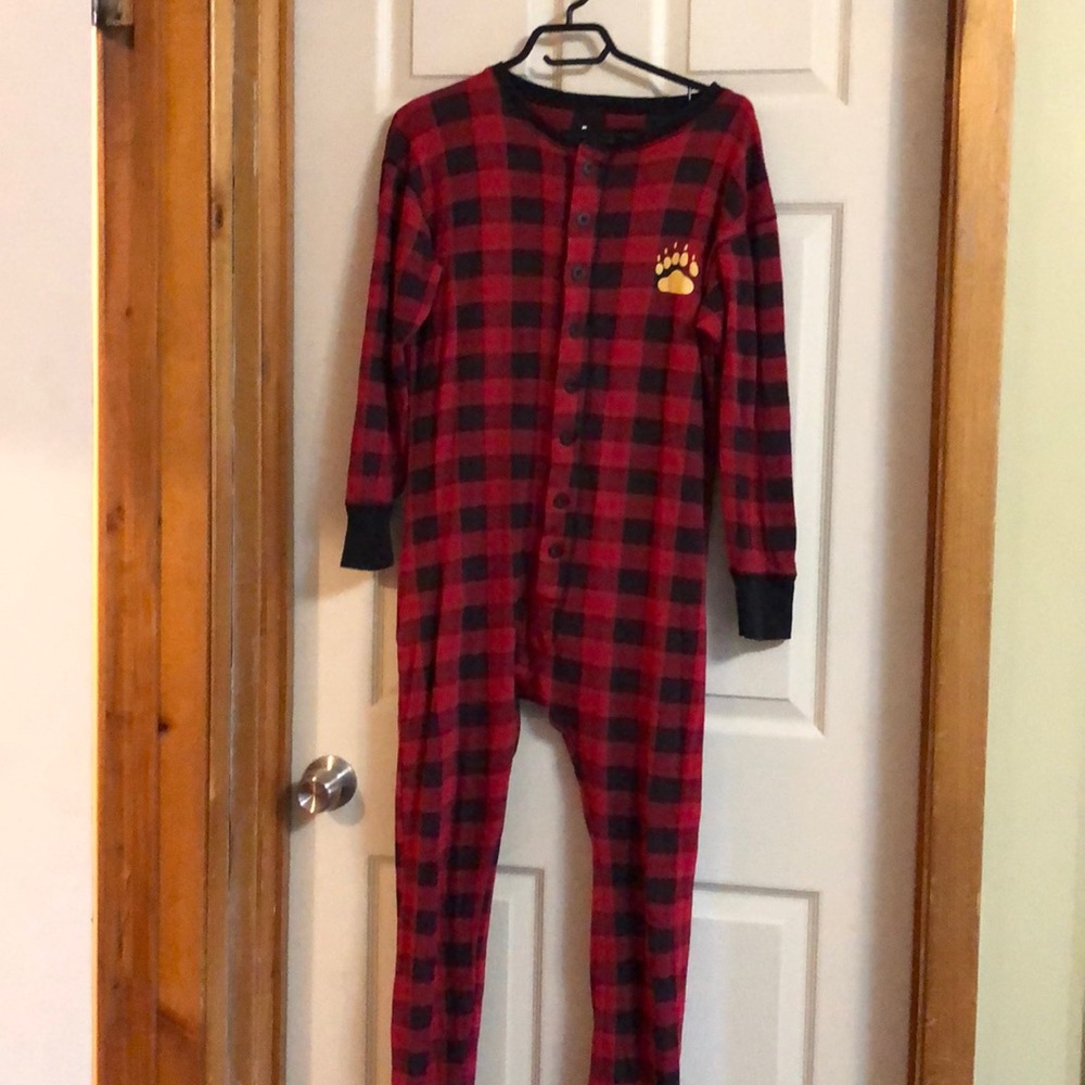 Lumber jack plaid onesie